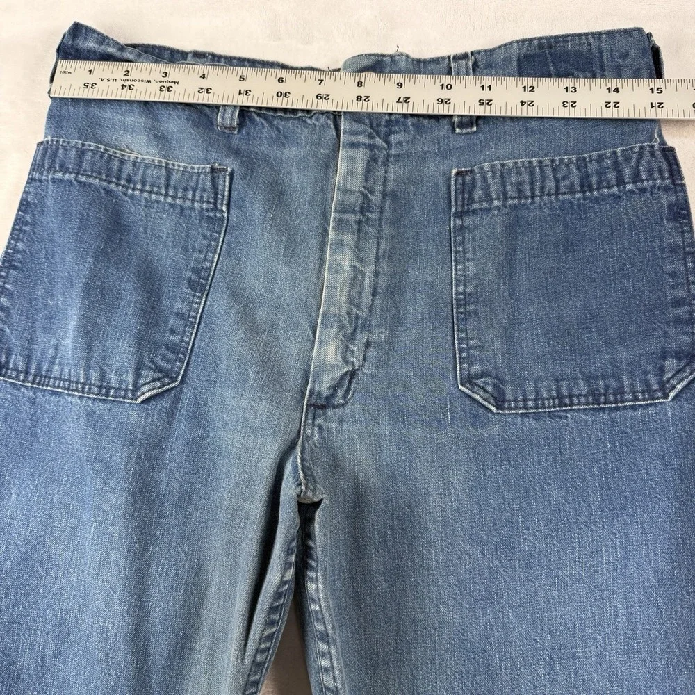 Vtg 60s Dungaree Jeans Men 30x33 Southern Apparel USA Flare Bell Boot CONE Denim